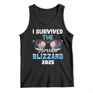 Funny I Survived The Florida Blizzarad Tank Top Snow Sunglasses TS11 Black Print Your Wear