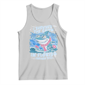 Funny I Survived The Snow In Florida 2025 Tank Top Shark TS11 Ash Print Your Wear