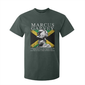 Marcus Garvey Quote T Shirt For Kid A People Without The Knowledge Of Their Past History Origin And Culture Jamaican Flag TS11 Dark Forest Green Print Your Wear