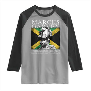 Marcus Garvey Quote Raglan Shirt A People Without The Knowledge Of Their Past History Origin And Culture Jamaican Flag TS11 Sport Gray Black Print Your Wear