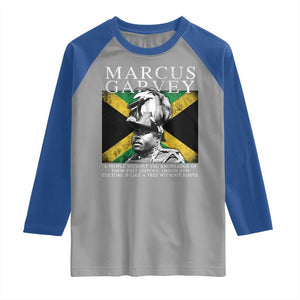 Marcus Garvey Quote Raglan Shirt A People Without The Knowledge Of Their Past History Origin And Culture Jamaican Flag TS11 Sport Gray Royal Print Your Wear