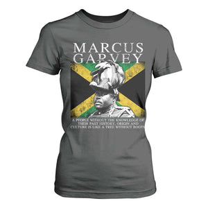 Marcus Garvey Quote T Shirt For Women A People Without The Knowledge Of Their Past History Origin And Culture Jamaican Flag TS11 Dark Heather Print Your Wear