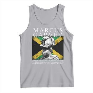 Marcus Garvey Quote Tank Top A People Without The Knowledge Of Their Past History Origin And Culture Jamaican Flag TS11 Athletic Heather Print Your Wear
