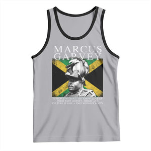 Marcus Garvey Quote Tank Top A People Without The Knowledge Of Their Past History Origin And Culture Jamaican Flag TS11 Athletic Heather Black Print Your Wear