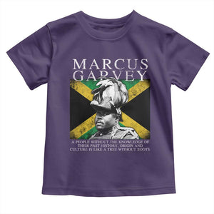 Marcus Garvey Quote Toddler T Shirt A People Without The Knowledge Of Their Past History Origin And Culture Jamaican Flag TS11 Purple Print Your Wear