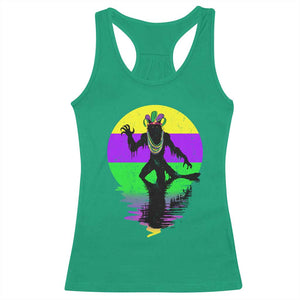 Funny Mardi Gras Rougarou Racerback Tank Top Beads Carnival Cryptids Of Louisiana TS11 Irish Green Print Your Wear