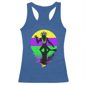 Funny Mardi Gras Rougarou Racerback Tank Top Beads Carnival Cryptids Of Louisiana TS11 Royal Blue Print Your Wear