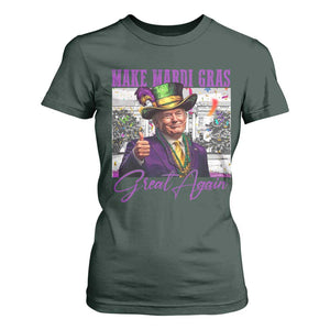Funny Trump Mardi Gras T Shirt For Women Make Mardi Gras Great Again White House Parade TS11 Dark Forest Green Print Your Wear