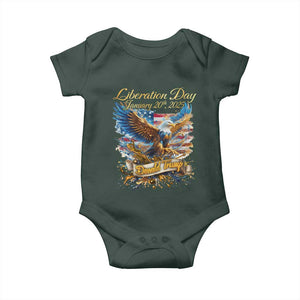 Trump Liberation Day 2025 Baby Onesie Gold Eagle Vintage American Flag TS11 Print Your Wear