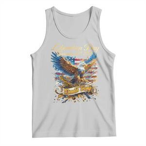 Trump Liberation Day 2025 Tank Top Gold Eagle Vintage American Flag TS11 Ash Print Your Wear