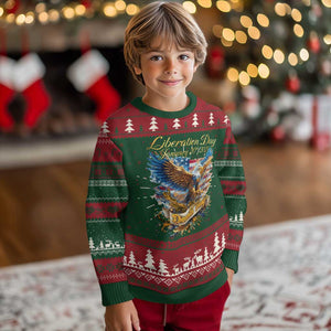 Trump Liberation Day 2025 Ugly Christmas Sweater Gold Eagle Vintage American Flag TS11 Christmas Print Your Wear