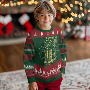 Trump 2025 The Golden Age Of America Ugly Christmas Sweater 47TH President Golden American Flag TS11 Christmas Print Your Wear