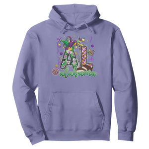 Funny Mardi Gras In Alabama AL Hoodie Moon Pie Jester Hat TS11 Violet Print Your Wear