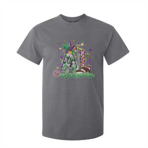 Funny Mardi Gras In Alabama AL T Shirt For Kid Moon Pie Jester Hat TS11 Charcoal Print Your Wear