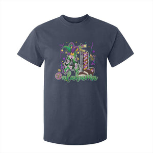 Funny Mardi Gras In Alabama AL T Shirt For Kid Moon Pie Jester Hat TS11 Navy Print Your Wear