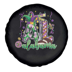 Funny Mardi Gras In Alabama AL Spare Tire Cover Moon Pie Jester Hat TS11 Print Your Wear