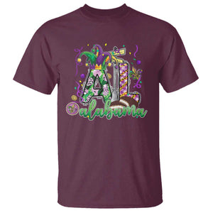 Funny Mardi Gras In Alabama AL T Shirt Moon Pie Jester Hat TS11 Maroon Print Your Wear