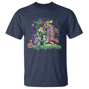 Funny Mardi Gras In Alabama AL T Shirt Moon Pie Jester Hat TS11 Navy Print Your Wear