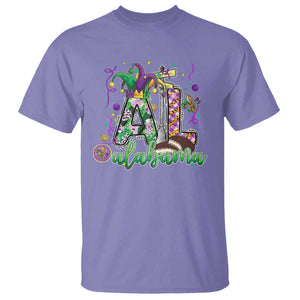 Funny Mardi Gras In Alabama AL T Shirt Moon Pie Jester Hat TS11 Violet Print Your Wear
