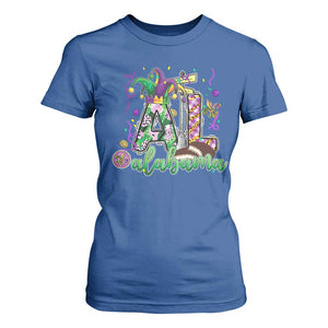 Funny Mardi Gras In Alabama AL T Shirt For Women Moon Pie Jester Hat TS11 Royal Blue Print Your Wear