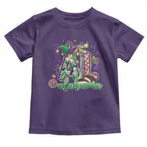Funny Mardi Gras In Alabama AL Toddler T Shirt Moon Pie Jester Hat TS11 Purple Print Your Wear