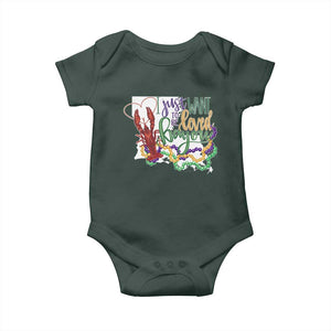 Funny Mardi Gras Louisiana Baby Onesie I Just Want To Be Loved Bayou Crawfish Beads TS11 Print Your Wear