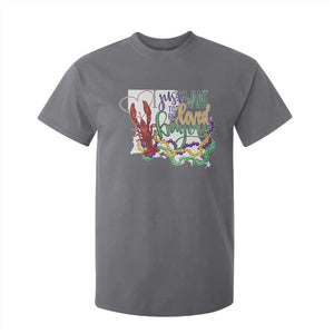 Funny Mardi Gras Louisiana T Shirt For Kid I Just Want To Be Loved Bayou Crawfish Beads TS11 Charcoal Print Your Wear