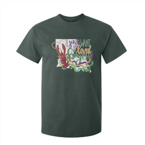 Funny Mardi Gras Louisiana T Shirt For Kid I Just Want To Be Loved Bayou Crawfish Beads TS11 Dark Forest Green Print Your Wear