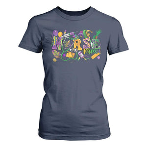 Funny Mardi Gras Nurse Krewe Healthcare T Shirt For Women TS11 Navy Print Your Wear
