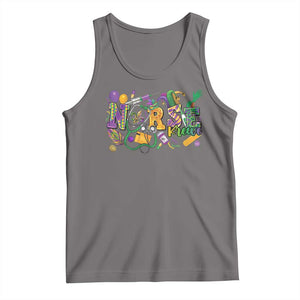 Funny Mardi Gras Nurse Krewe Healthcare Tank Top TS11 Deep Heather Print Your Wear