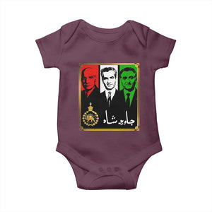 Pahlavi Kings of Iran Baby Onesie Javid Shah Long live the King TS11 Maroon Print Your Wear