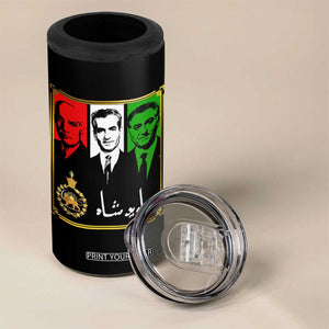 Pahlavi Kings of Iran 4 in 1 Can Cooler Tumbler Javid Shah Long live the King TS11 Print Your Wear