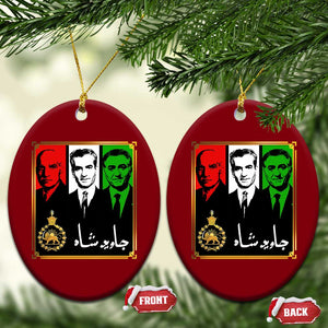 Pahlavi Kings of Iran Ceramic Ornament Javid Shah Long live the King TS11 Print Your Wear