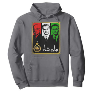 Pahlavi Kings of Iran Hoodie Javid Shah Long live the King TS11 Charcoal Print Your Wear