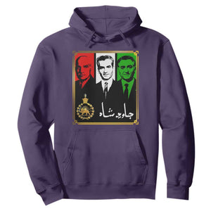 Pahlavi Kings of Iran Hoodie Javid Shah Long live the King TS11 Purple Print Your Wear