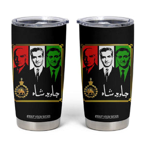 Pahlavi Kings of Iran Tumbler Cup Javid Shah Long live the King TS11 Black Print Your Wear