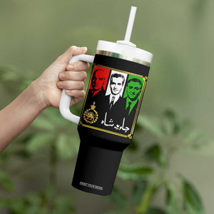 Pahlavi Kings of Iran Tumbler With Handle Javid Shah Long live the King TS11 Print Your Wear