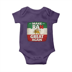 Make Iran Great Again Baby Onesie MIGA Vintage Persian Lion Flag TS11 Purple Print Your Wear