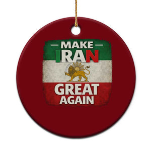 Make Iran Great Again Ceramic Ornament MIGA Vintage Persian Lion Flag TS11 1pc Red Print Your Wear