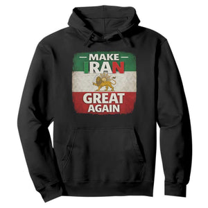 Make Iran Great Again Hoodie MIGA Vintage Persian Lion Flag TS11 Black Print Your Wear