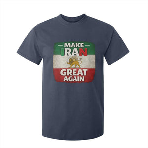 Make Iran Great Again T Shirt For Kid MIGA Vintage Persian Lion Flag TS11 Navy Print Your Wear