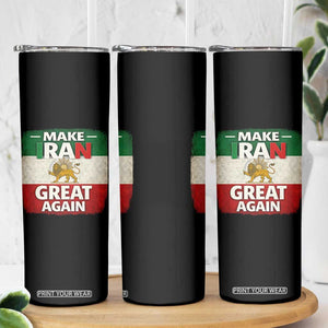 Make Iran Great Again Skinny Tumbler MIGA Vintage Persian Lion Flag TS11 Print Your Wear