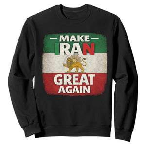Make Iran Great Again Sweatshirt MIGA Vintage Persian Lion Flag TS11 Black Print Your Wear