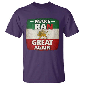 Make Iran Great Again T Shirt MIGA Vintage Persian Lion Flag TS11 Purple Print Your Wear