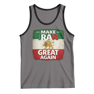 Make Iran Great Again Tank Top MIGA Vintage Persian Lion Flag TS11 Deep Heather Black Print Your Wear