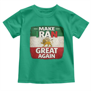Make Iran Great Again Toddler T Shirt MIGA Vintage Persian Lion Flag TS11 Irish Green Print Your Wear