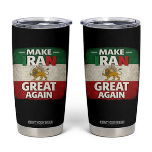 Make Iran Great Again Tumbler Cup MIGA Vintage Persian Lion Flag TS11 Black Print Your Wear