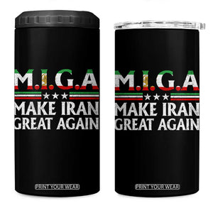 Make Iran Great Again 4 in 1 Can Cooler Tumbler MIGA Emblem Of Iran Persian Lion Flag TS11 One Size: 16 oz Black Print Your Wear