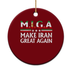 Make Iran Great Again Ceramic Ornament MIGA Emblem Of Iran Persian Lion Flag TS11 1pc Red Print Your Wear