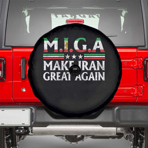 Make Iran Great Again Spare Tire Cover MIGA Emblem Of Iran Persian Lion Flag TS11 Black Print Your Wear